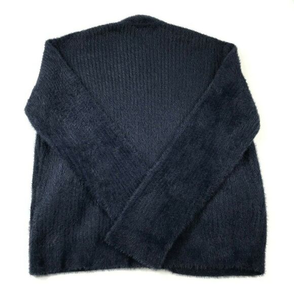 1. State Womens Full Zip Cardigan Long Sleeve Eyelash Knit Sweater Blue M Medium - Picture 9 of 10